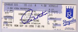 Paul Molitor Signed Autographed 3,000 3000 3000th Hit Full Ticket HOF w/COA