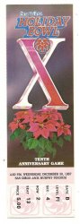 1987 Holiday bowl Game Ticket Stub Iowa Wyoming