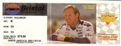 2000 Nascar Food City 500 ticket stub BMS