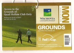 2008 Wachovia Championship ticket Monday April 28th 2008