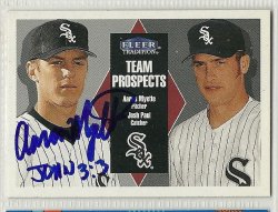 aaron myette signed autographed Baseball card 2000 fleer tradition White Sox