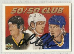 mario lemuix signed autographed Hockey card 1992 upper deck HOF