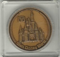 Walt Disney World Commemrative Coin RARE Vintage 1970's #2 