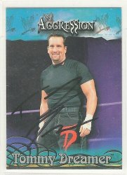 tommy dreamer signed autographed wrestling card 2003 fleer wwf aggression WWE