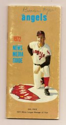 1972 CALIFORNIA ANGELS MEDIA GUIDE MLB Baseball
