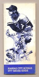 1977 Kansas City Royals Media Guide MLB Baseball