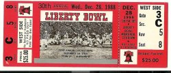 1988 Liberty Bowl Full ticket Indiana South Carolina