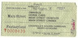 Walt Disney World Child A Attraction Used ticket Rare 1970's