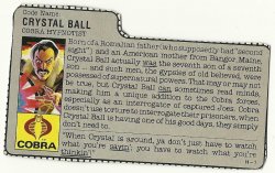 1987 GI Joe crystal Ball File Card