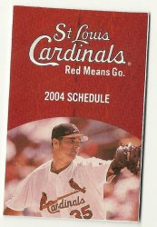 2004 St. louis Cardinals Pocket Schedule Sked
