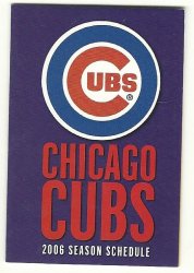 2006 Chicago Cubs Pocket Schedule Sked