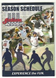 2006 Cleveland Indians Pocket Schedule Sked