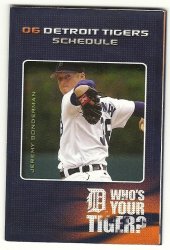 2006 Detroit Tigers Pocket Schedule Sked