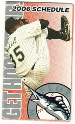 2006 Florida Marlins Pocket Schedule Sked