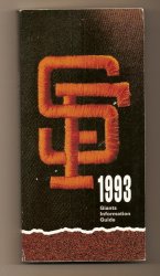1993 San Francsico Giants Media guide