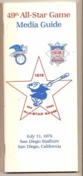 1978 All Star Game Media Guide San diego