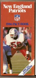 1986 New England Patriots Media guide