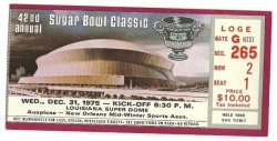 1976 Sugar Bowl Game ticket stub Alabama Penn State
