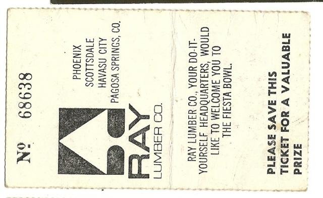 Image 1 of 1978 Fiesta bowl Ticket Stub Arkansas UCLA