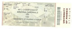 2008 NFC championship Full box Office Ticket Cardinals Eagles