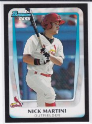 2011 Bowman Draft Prospects Nick Martini St. Louis Cardinals BDPP37