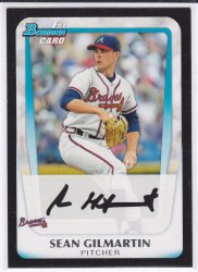 2011 Bowman Draft Prospects Sean Gilmartin Card Atlanta Braves BDPP32