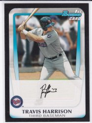 2011 Bowman Draft Prospects Travis Harrison Card Minnesota Twins BDPP41