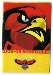 2002 Atlanta Hawks Pocket Schedule Sked NBA