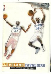 2002 Cleveland Cavaliers Pocket Schedule Sked NBA
