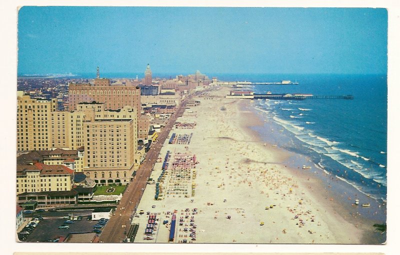 Image 0 of Airplane View Of Atlantic City N.J. Postcard