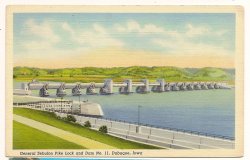 General Zebulon Pike Lock and Dam No. 11 Dubuque Iowa Postcard