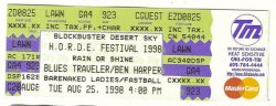 Blues Traveler Ben Harper August 25th 1998 Full Unused ticket