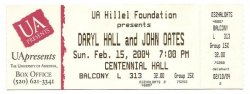 DARYL HALL and JOHN OATES Feb 15th 2004 Full Unused Ticket