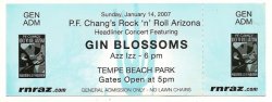 Gin Blossoms January 14th 2007 Full Unused ticket
