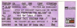 Peter Frampton May 26th 2004 Full unused ticket