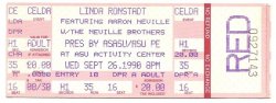 LINDA RONSTADT September 26th 1990 Full unused Ticket