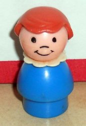 Fisher Price Little People Blue Girl Vintage #111 916 2502