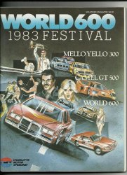 1983 World 600 Charlotte Nascar Program Neil Bonnett Win