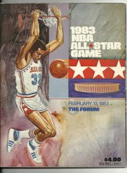 1983 NBA All Star Game Program The Forum LA