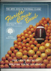 1985 Citrus Bowl Game Program Ohio State BYU
