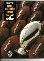 1992 Hall Of Fame bowl Game Program Tennessee Boston College