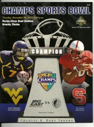 2010 Champs Sports Bowl Program West Virginia NC State