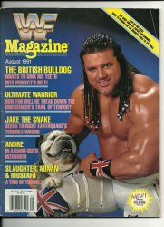 wwe wwf magazine August 1991 British Bulldog