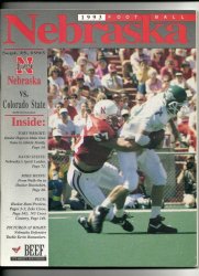 1993 NCAA Football Program Colorado State @ Nebraska Sept 25th