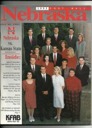 1993 NCAA Football Program Kansas State @ Nebraska Oct 16th