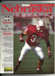 1993 NCAA Football Program Texas Tech @ Nebraska Sept 11th