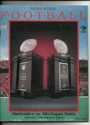 1996 NCAA Football Program Michigan State @ Nebraska Sept 7th