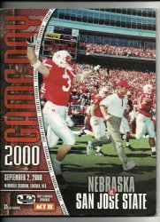 2000 NCAA Football Program San Jose State @ Nebraska Sept 2nd