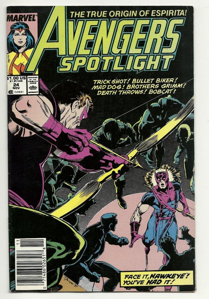 Marvel Comics Avengers Spotlight #24 Nov 1989