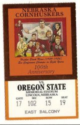 1989 Sept 30th Ticket Stub Oregon State @ Nebraska